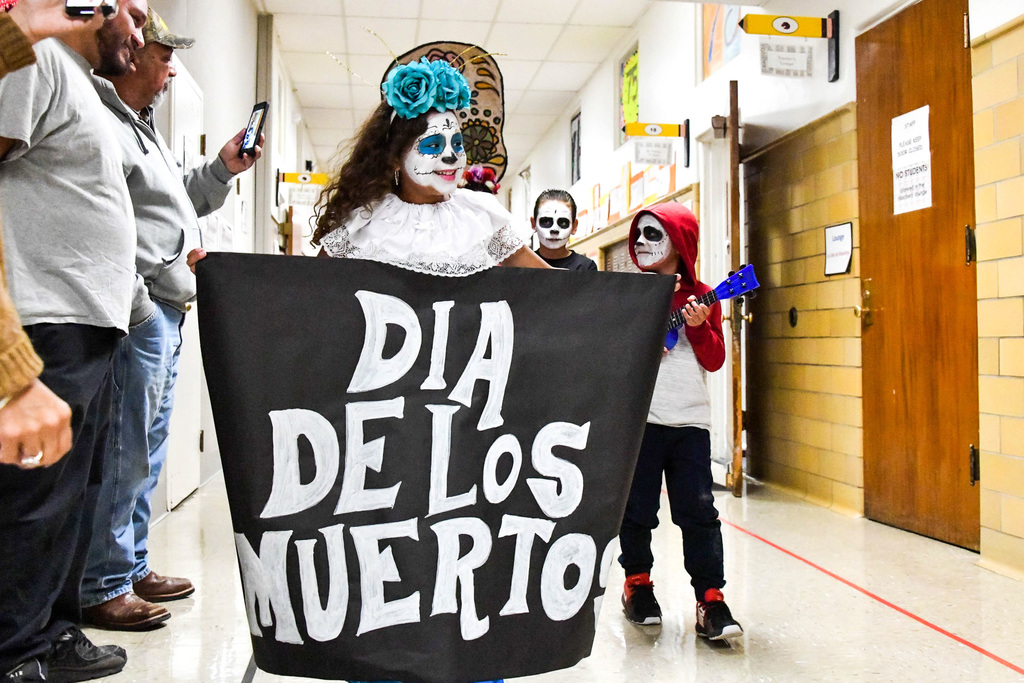 Dia De Los Muertos with sugar skulls